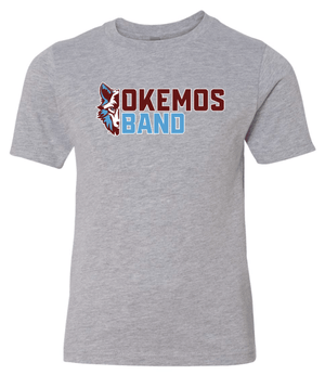 Custom Printed Apparel | Okemos Band Fall 2025 - Youth T-Shirt (Maroon/Heather Grey) - Okemos Band Fall 2025 - 18401