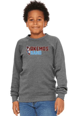 Custom Apparel - Screen Printing - Okemos Band Spring 2025 - Youth Fleece Crewneck Sweatshirt - Okemos Band - 17762