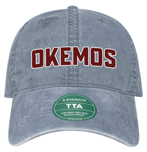 Custom Apparel - Screen Printing - Okemos Baseball Spring Trip - Legacy Slate Blue Cap - Okemos Baseball Round 1 Spring Trip - 15448