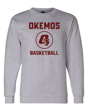 Custom Apparel - Screen Printing - Okemos Basketball - Adult Unisex Crewneck Sweatshirt - Okemos JV Boys Basketball - 15051