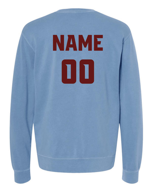 Custom Apparel - Screen Printing - Okemos Basketball - Adult Unisex Pigment Dyed Crewneck - Okemos JV Boys Basketball - 15051