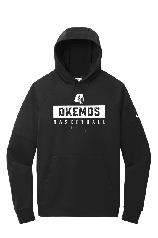 Custom Apparel - Screen Printing - Okemos Boys Basketball 24 - 25 - Nike Therma - FIT Pocket Pullover Fleece Hoodie (OPTIONAL PERSONALIZATION)x - Okemos Boys Basketball 24 - 25 - 16826