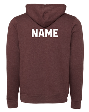 Custom Apparel - Screen Printing - Okemos Cheer Winter 2024 - Adult Fleece Hoodie (Black, Maroon) PERSONALIZATION OPTIONAL - Okemos Cheer - Winter 2024 - 17030