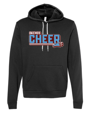 Custom Apparel - Screen Printing - Okemos Cheer Winter 2024 - Adult Fleece Hoodie (Black, Maroon) PERSONALIZATION OPTIONAL - Okemos Cheer - Winter 2024 - 17030