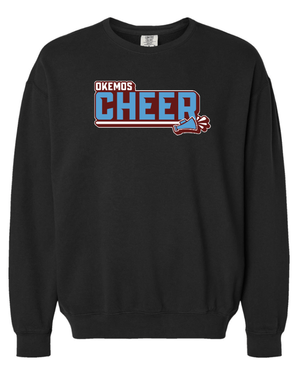Custom Apparel - Screen Printing - Okemos Cheer Winter 2024 - Adult Lightweight Fleece Crewneck Sweatshirt (PERSONALIZATION OPTIONAL) - Okemos Cheer - Winter 2024 - 17030