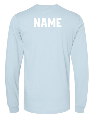 Custom Apparel - Screen Printing - Okemos Cheer Winter 2024 - Adult Long Sleeve T-Shirt (Black, Blue) PERSONALIZATION OPTIONAL - Okemos Cheer - Winter 2024 - 17030