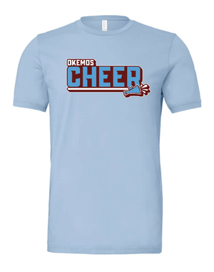 Custom Apparel - Screen Printing - Okemos Cheer Winter 2024 - Adult Unisex T-Shirt Black/Blue (PERSONALIZATION OPTIONAL) - Okemos Cheer - Winter 2024 - 17030