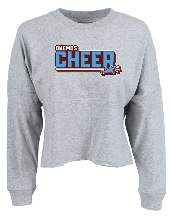 Custom Apparel - Screen Printing - Okemos Cheer Winter 2024 - Women's Crop Retro Shirt - Okemos Cheer - Winter 2024 - 17030