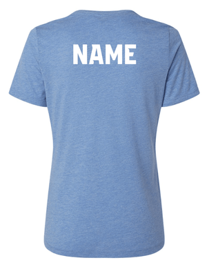 Custom Apparel - Screen Printing - Okemos Cheer Winter 2024 - Women's Relaxed Fit Triblend T-Shirt (PERSONALIZATION OPTIONAL) - Okemos Cheer - Winter 2024 - 17030