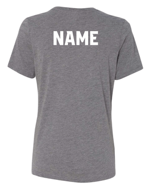 Custom Apparel - Screen Printing - Okemos Cheer Winter 2024 - Women's Relaxed Fit Triblend T-Shirt (PERSONALIZATION OPTIONAL) - Okemos Cheer - Winter 2024 - 17030