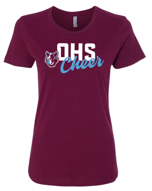 Custom Apparel - Screen Printing - Okemos Cheer - Women's Cotton T-Shirt - T-shirt - Okemos Cheer - 15119