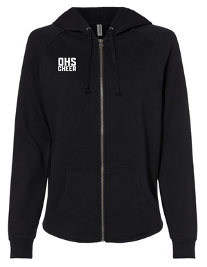Custom Apparel - Screen Printing - Okemos Cheer - Women's Zip - Up Hoodie - Zip Hoodie - Okemos Cheer - 15119