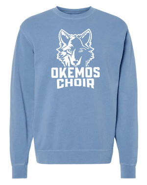 Custom Apparel - Screen Printing - Okemos Choir - Adult Midweight Pigment Dyed Crewneck Sweatshirt - Okemos Choir - 17188