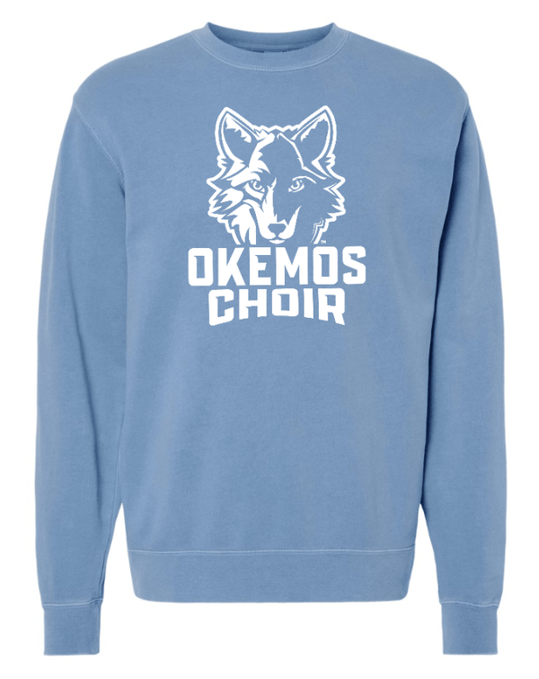 Custom Apparel - Screen Printing - Okemos Choir - Adult Midweight Pigment Dyed Crewneck Sweatshirt - Okemos Choir - 17188