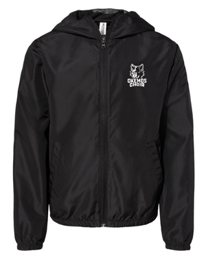 Custom Apparel - Screen Printing - Okemos Choir Apparel - Youth Lightweight Windbreaker Full Zip Jacket - Okemos Choir Apparel - 16293