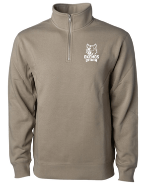 Custom Printed Apparel | Okemos Choir Fall 2025 - Adult Quarter Zip Pullover (Cement/Grey Heather) - Okemos Choir Fall 2025 - 18208
