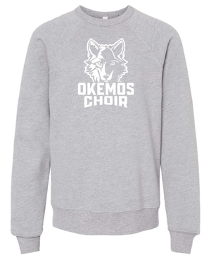 Custom Printed Apparel | Okemos Choir Fall 2025 - Athletic Heather Youth Fleece Crewneck Sweatshirt - Okemos Choir Fall 2025 - 18208