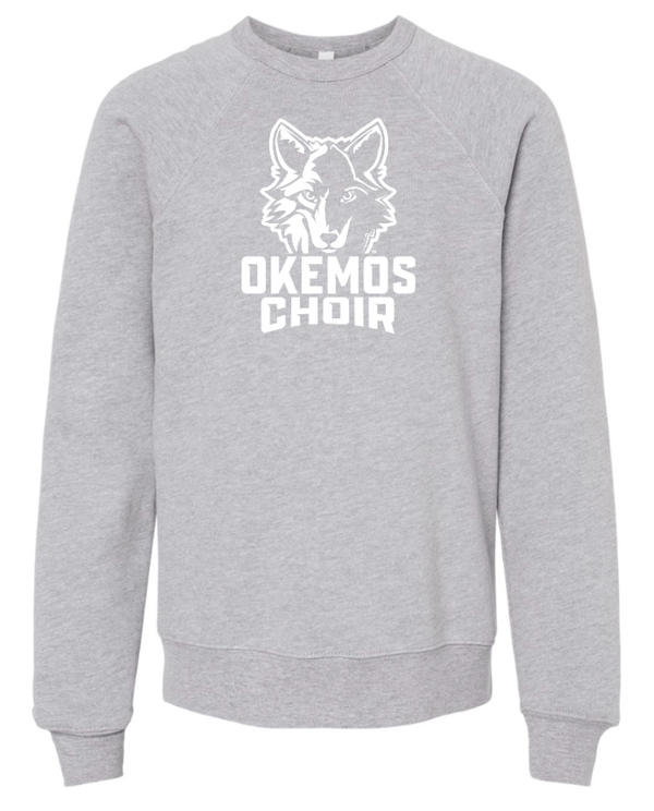 Custom Printed Apparel | Okemos Choir Fall 2025 - Athletic Heather Youth Fleece Crewneck Sweatshirt - Okemos Choir Fall 2025 - 18208