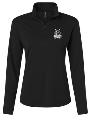 Custom Printed Apparel | Okemos Choir Fall 2025 - Women's Black Performance Quarter Zip - Okemos Choir Fall 2025 - 18208