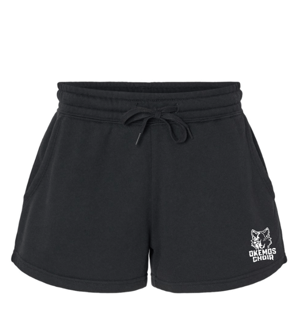Custom Apparel - Screen Printing - Okemos Choir - Women's Lightweight California Wave Wash Fleece Shorts - Okemos Choir - 17188