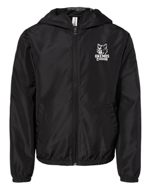 Custom Apparel - Screen Printing - Okemos Choir - Youth Lightweight Windbreaker Full Zip Jacket - Okemos Choir - 17188