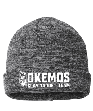 Custom Apparel - Screen Printing - Okemos Clay Target Team 2024 - Marled Grey Beanie - Okemos Clay Target Team 2024 - 16625