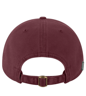 Custom Apparel - Screen Printing - Okemos Clay Target Team 2024 - Relaxed Twill Dad Hat (Maroon, Black) - Okemos Clay Target Team 2024 - 16625