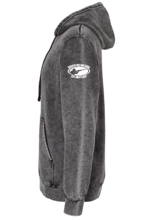 Custom Apparel - Screen Printing - Okemos Clay Target Team 2024 STATES - Unisex Mineral Wash Hooded Sweatshirt - Okemos Clay Target Team 2024 STATES - 15886