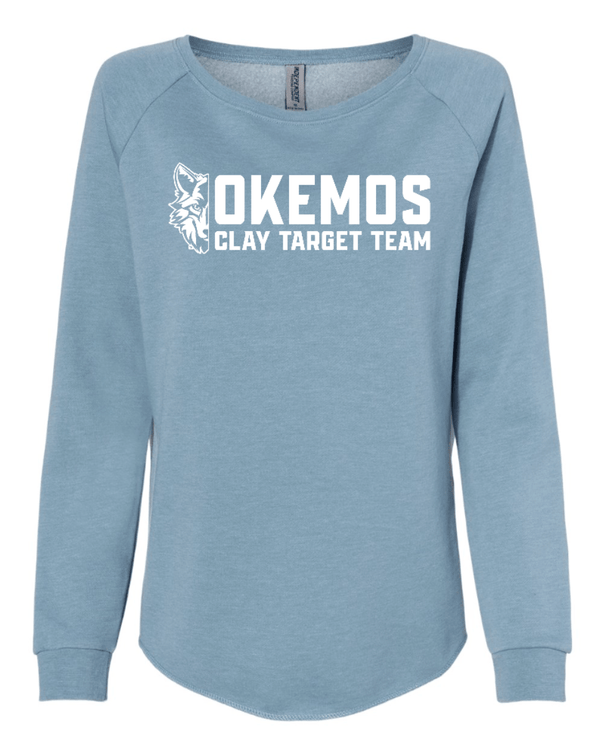Custom Apparel - Screen Printing - Okemos Clay Target Team 2024 STATES - Women's Wide Neck Crewneck Sweatshirt - Okemos Clay Target Team 2024 STATES - 15886