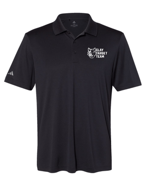 Custom Apparel - Screen Printing - Okemos Clay Target Team 2024 - Unisex Adidas Performance Polo (Maroon, Black, Grey) - Okemos Clay Target Team 2024 - 16625