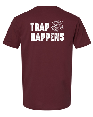 Custom Apparel - Screen Printing - Okemos Clay Target Team 2024 - Unisex T-Shirt (Trap Happens) - Okemos Clay Target Team 2024 - 16625