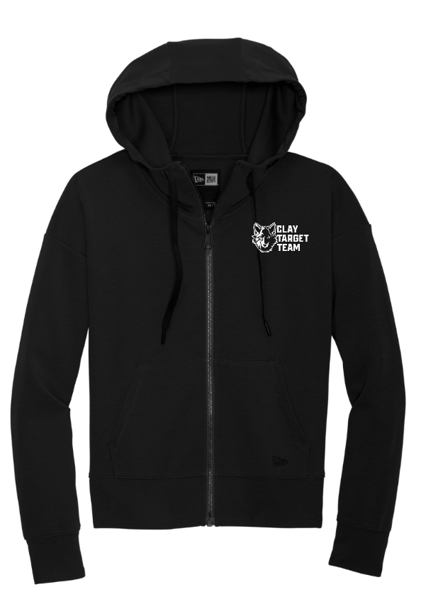 Custom Apparel - Screen Printing - Okemos Clay Target Team 2024 - Women's New Era Full Zip Hoodie - Okemos Clay Target Team 2024 - 16625