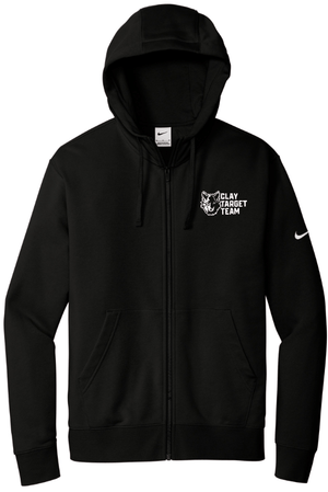 Custom Apparel - Screen Printing - Okemos Clay Target Team 2025 - Embroidered Nike Fleece Full Zip Hoodie - Okemos Clay Target Team 2025 - 17398