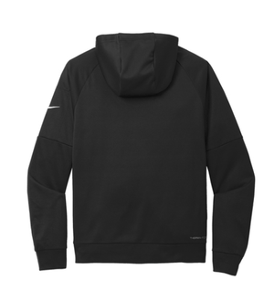 Custom Apparel - Screen Printing - Okemos Clay Target Team 2025 - Nike Therma FIT Pullover Fleece Hoodie - White with Orange Design - Okemos Clay Target Team 2025 - 17398