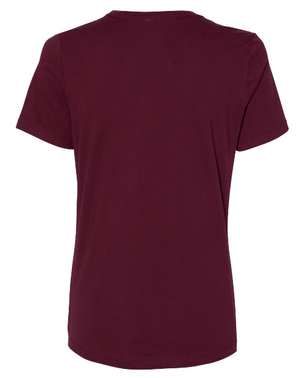 Custom Apparel - Screen Printing - Okemos Clay Target Team 2025 - Women's Maroon Relaxed Cotton Tee - Okemos Clay Target Team 2025 - 17398