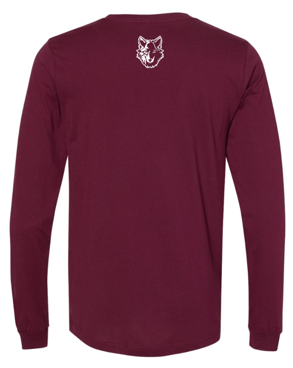 Custom Apparel - Screen Printing - Okemos CMS Cross Country - Adult Long Sleeve T-Shirt Blue/Maroon/Black - Okemos CMS Cross Country 2024 - 16303