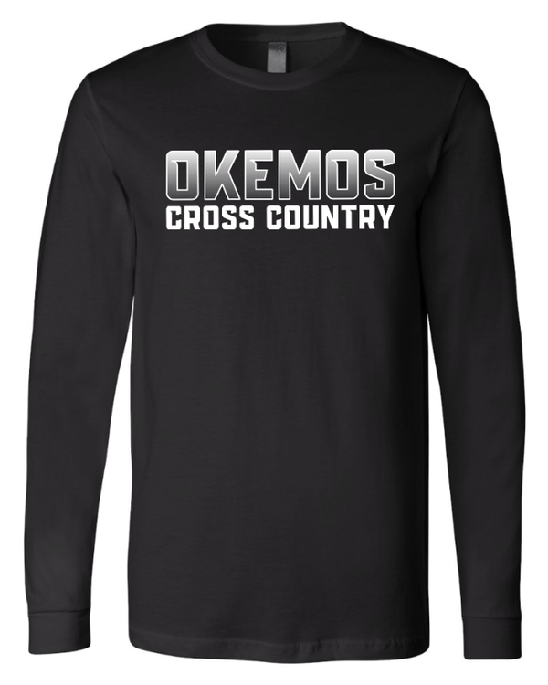 Custom Apparel - Screen Printing - Okemos CMS Cross Country - Adult Long Sleeve T-Shirt Blue/Maroon/Black - Okemos CMS Cross Country 2024 - 16303