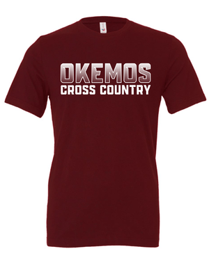 Custom Apparel - Screen Printing - Okemos CMS Cross Country - Youth Cotton T-Shirt (Maroon, Black) - Okemos CMS Cross Country 2024 - 16303