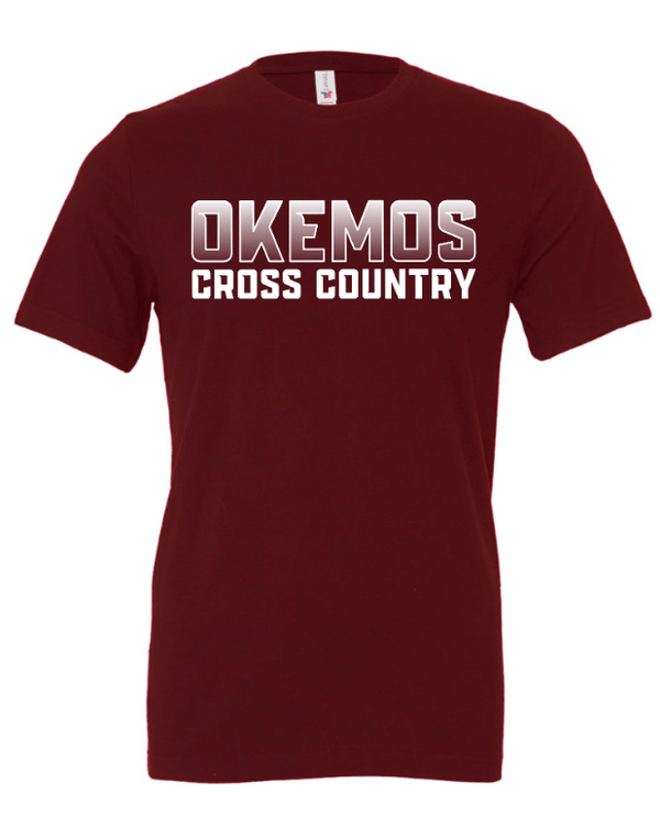 Custom Apparel - Screen Printing - Okemos CMS Cross Country - Youth Cotton T-Shirt (Maroon, Black) - Okemos CMS Cross Country 2024 - 16303