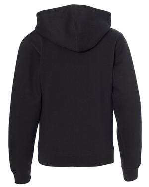 Custom Apparel - Screen Printing - Okemos CMS Cross Country - Youth Midweight Full Zip Hooded Sweatshirt (Black, Maroon) - Okemos CMS Cross Country 2024 - 16303