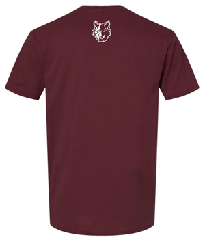 Custom Printed Apparel | Okemos CMS/Kinawa Cross Country 2025 - Adult Cotton Tee (Black/Maroon) - Okemos CMS/Kinawa Cross Country 2025 - 18257