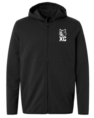 Custom Printed Apparel | Okemos CMS/Kinawa Cross Country 2025 - Black Full Zip Hooded Sweatshirt - Okemos CMS/Kinawa Cross Country 2025 - 18257