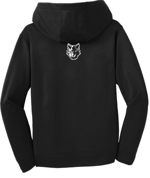 Custom Printed Apparel | Okemos CMS/Kinawa Cross Country 2025 - Black Youth Sport - Wick Fleece Hooded Pullover - Okemos CMS/Kinawa Cross Country 2025 - 18257