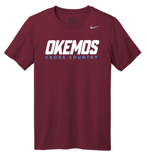 Custom Printed Apparel | Okemos CMS/Kinawa Cross Country 2025 - Maroon Nike Tee - Okemos CMS/Kinawa Cross Country 2025 - 18257
