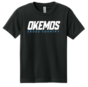 Custom Printed Apparel | Okemos CMS/Kinawa Cross Country 2025 - Youth Cotton Tee (Black/Maroon) - Okemos CMS/Kinawa Cross Country 2025 - 18257