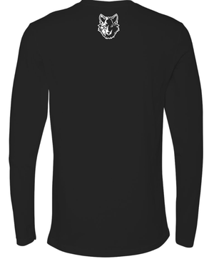 Custom Printed Apparel | Okemos CMS/Kiwana Cross Country 2025 - Adult Long Sleeve Tee (Black/Maroon) - Okemos CMS/Kinawa Cross Country 2025 - 18257