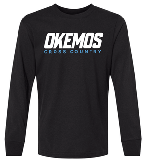 Custom Printed Apparel | Okemos CMS/Kiwana Cross Country 2025 - Black Youth Long Sleeve Tee - Okemos CMS/Kinawa Cross Country 2025 - 18257