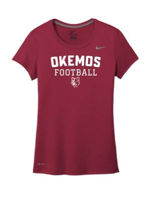 Custom Apparel - Screen Printing - Okemos Football 2024 - Ladies Nike T-Shirt - Okemos Football 2024 - 16351
