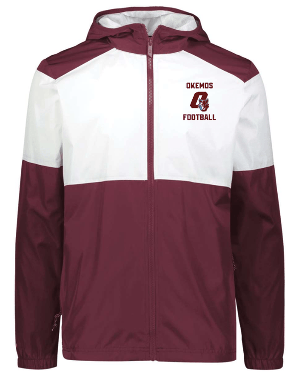 Custom Printed Apparel | Okemos Football - Fall 2025 - Men's Hooded Team Jacket *Personalization Optional (Right Sleeve , Name on back) - Okemos Football - 17755