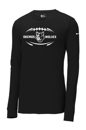 Custom Printed Apparel | Okemos Football - Fall 2025 - Nike Dri Fit Long Sleeve Tee - Okemos Football - 17755